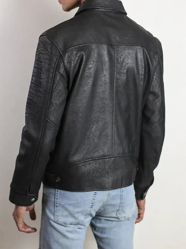 Knoxridge Men’s Black Leather Jacket