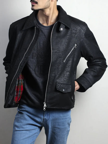 Knoxridge Men’s Black Leather Jacket