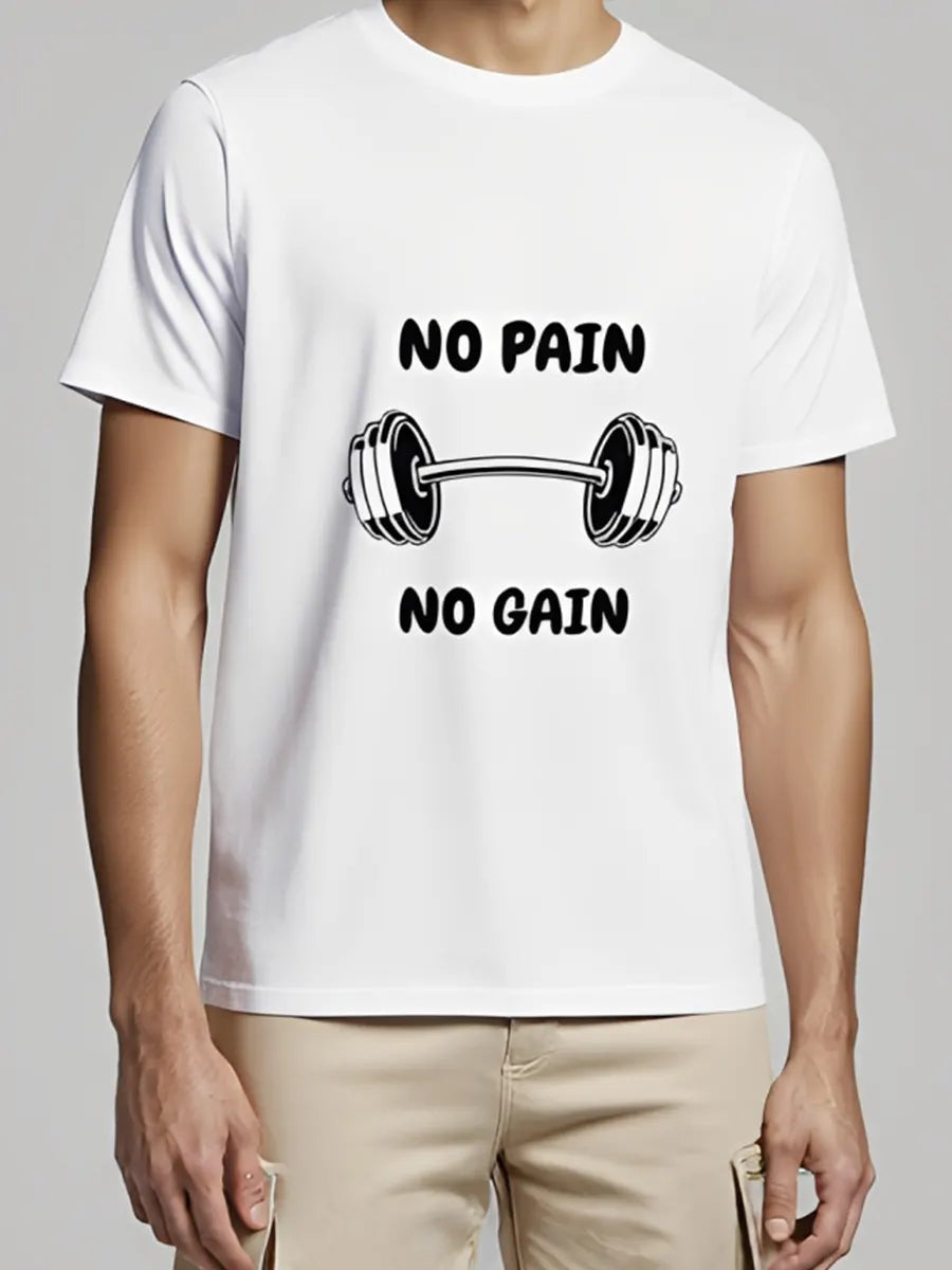 Men’s Gym T-Shirt – No Pain No Gain Graphic Tee