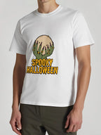 Unisex Spooky Halloween Moon Hand Graphic T-Shirt