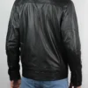 Black minimal leather jacket
