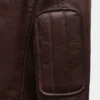 Fenric Men's Dark Brown Leather Motorcycle Jacket
