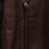 Fenric Men's Dark Brown Leather Vintage Motorcycle Jacket