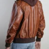 Oaklen Hooded Brown Bomber