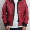 Oaklen Hooded Red Jacket