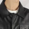 Valtor Black Trucker Lambskin Leather Jacket