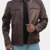 Vintage Dark Brown Leather Jacket