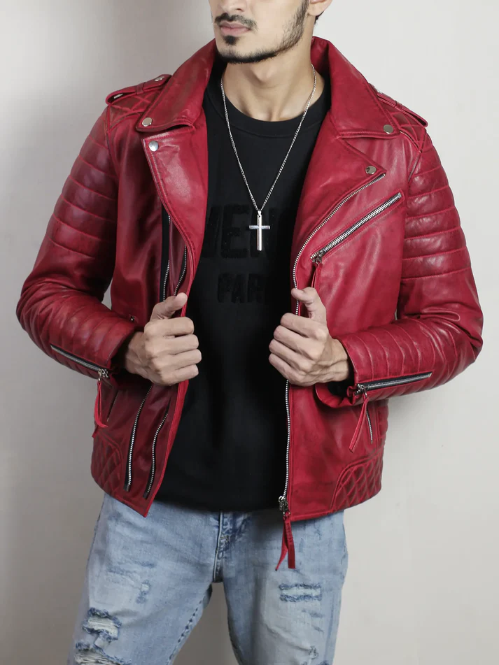 Zerick Dark Red Biker