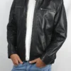 Zevian Black Cafe Racer Jacket
