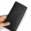 black leather cow wallet